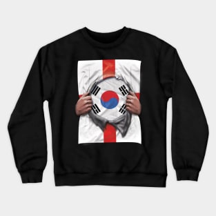 South Korea Flag English Flag Ripped - Gift for South Korean From South Korea Crewneck Sweatshirt